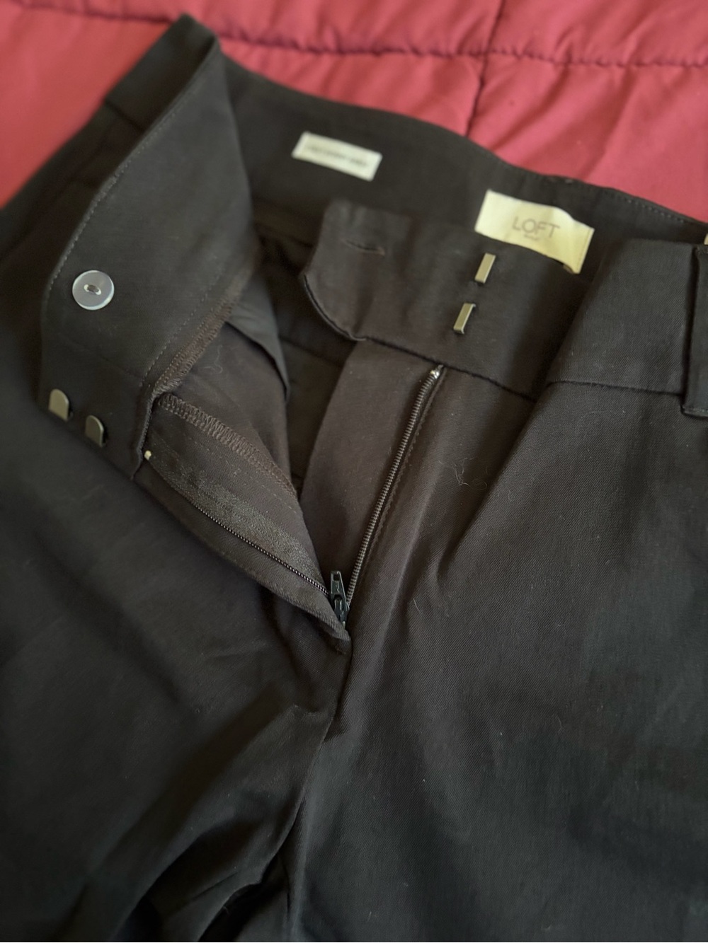 LOFT Curvy Skinny Black Women's Dress Pants